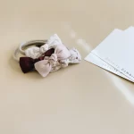 Petal bow linen cotton mini knotted bow